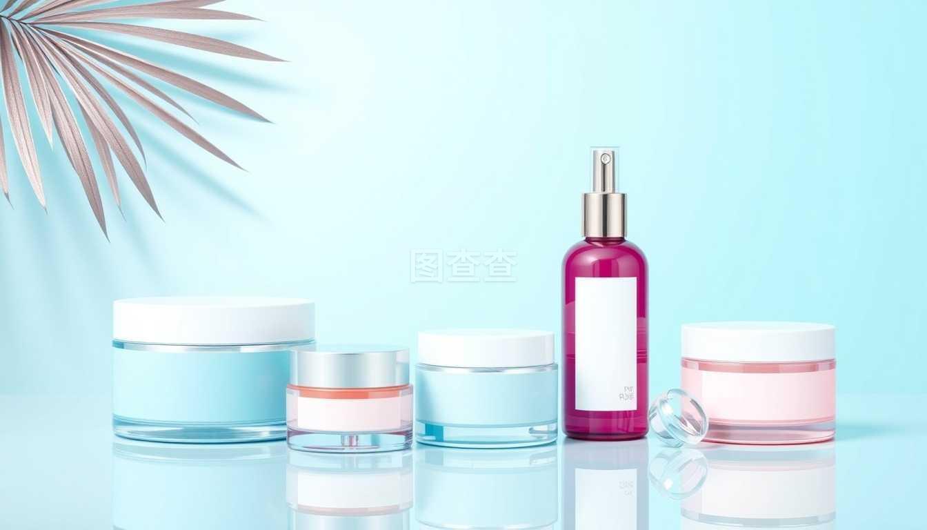 光影与线条的艺术 广告与杂志背景中的化妆品产品3D写实矢量模板设计解析
